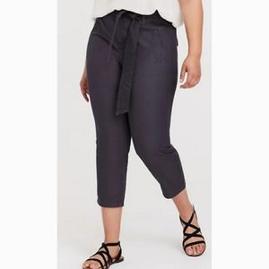 Torrid Twill Tie Front Utility Pants NWT